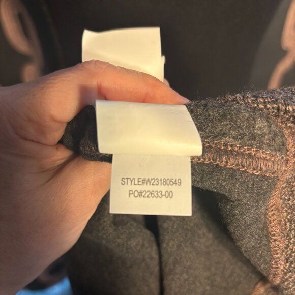 Prana Wool Sweater with asymetrical snap collar feature in Brown size XS - Picture 7 of 11